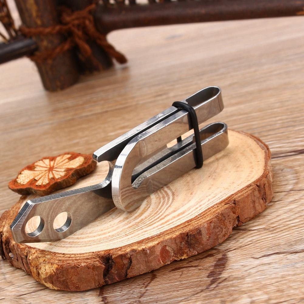 Новый зажим для денег EDC, брелок из нержавеющей стали, вешалка на ремень, открывалка для бутылок пива