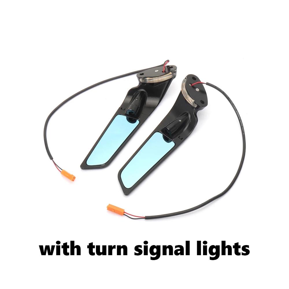 ZX-10 RR Motorcycle With LED Light Stealth Mirrors Winglets Mirror For Kawasaki ZX-10RR ZX-10R ZX10R Adjustable Rearview Mirrors