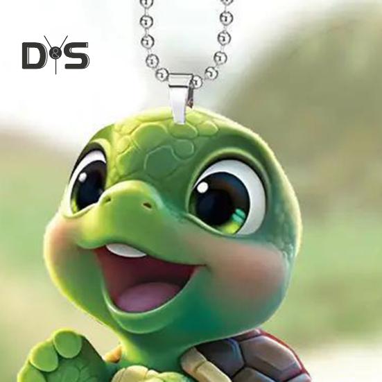 Подвеска для автомобиля из акрила в виде реалистичной черепахи с цепочным ремешком, легкая, висит на деревьях, дверях, окнах, стенах, наплечной сумке, школьном портфеле, украшение, подвеска