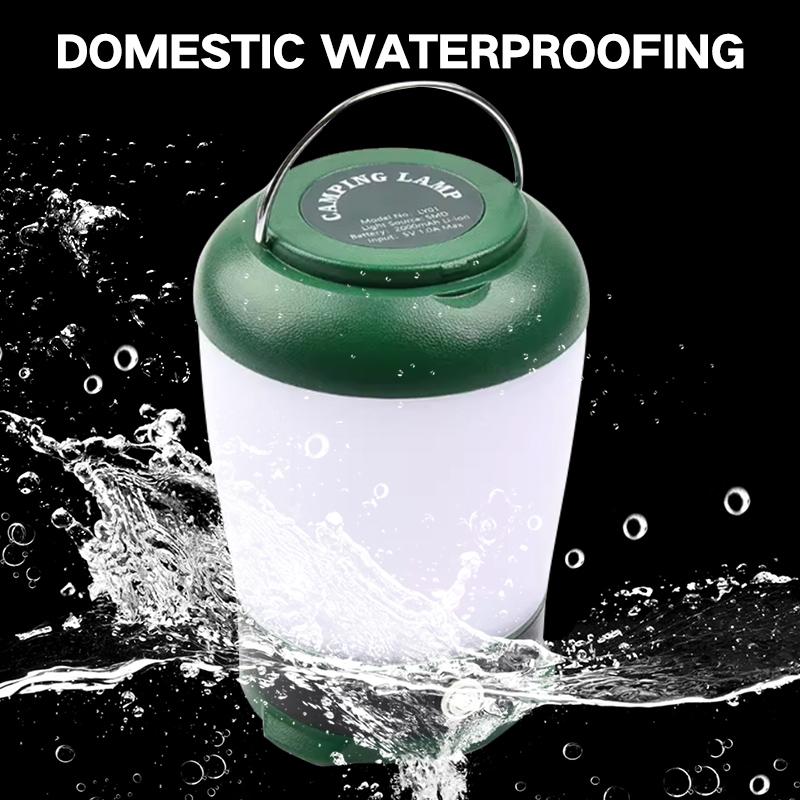 Portable Camping Lanterns Rechargeable 3 Color Dimmable Tent Light Outdoor Waterproof Flashlight Emergency Work Lamp For Fishing
