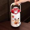 Cartoon Thermal Cup Double Drinking Straw Coffee Cup Portable Insulated Cup  For Girls