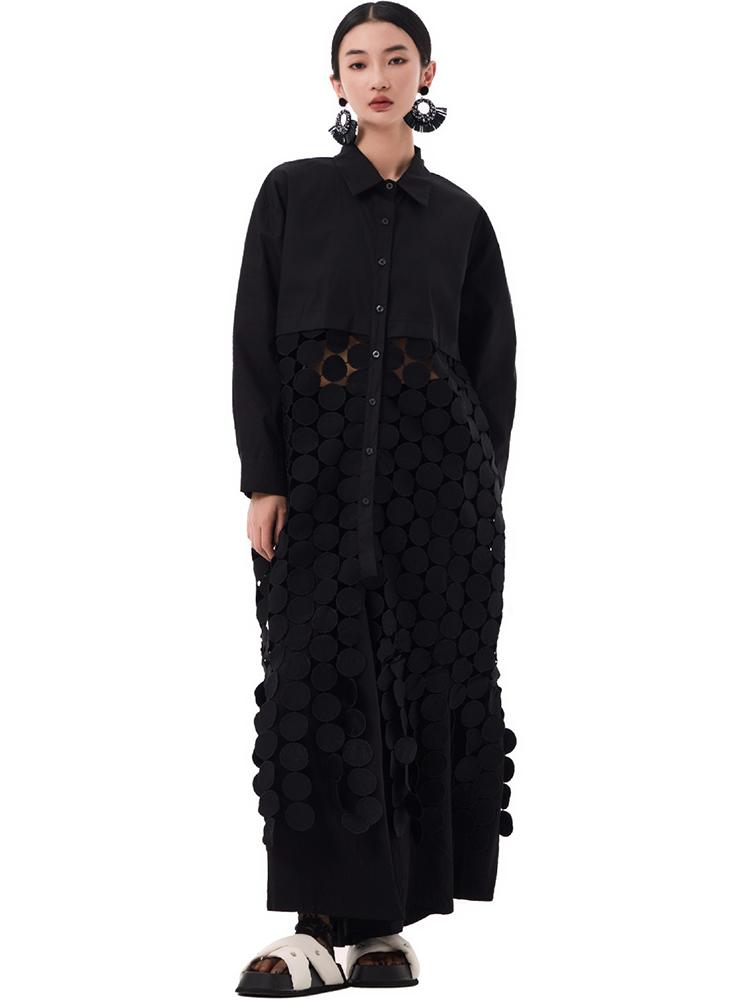 Xitao Лоскутное платье с ажурными кисточками GMM1331