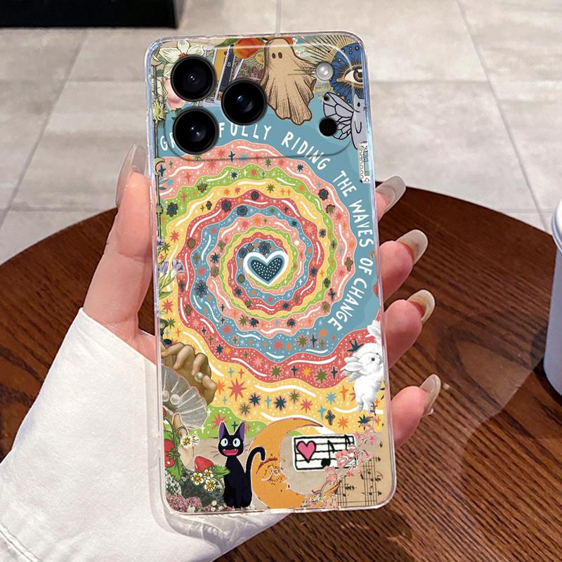 Case For iPhone 17 Air 17 Pro 17 Pro Max Aesthetic Cute Cat Astronaut Transparent Cover For iPhone 17 Air 17 Pro 17 Pro Max Capa