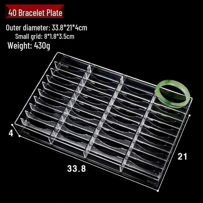 Акриловая подставка для браслетов и браслетов - 20 и 40 позиций, прозрачная подставка для ювелирных изделий и коробка для хранения