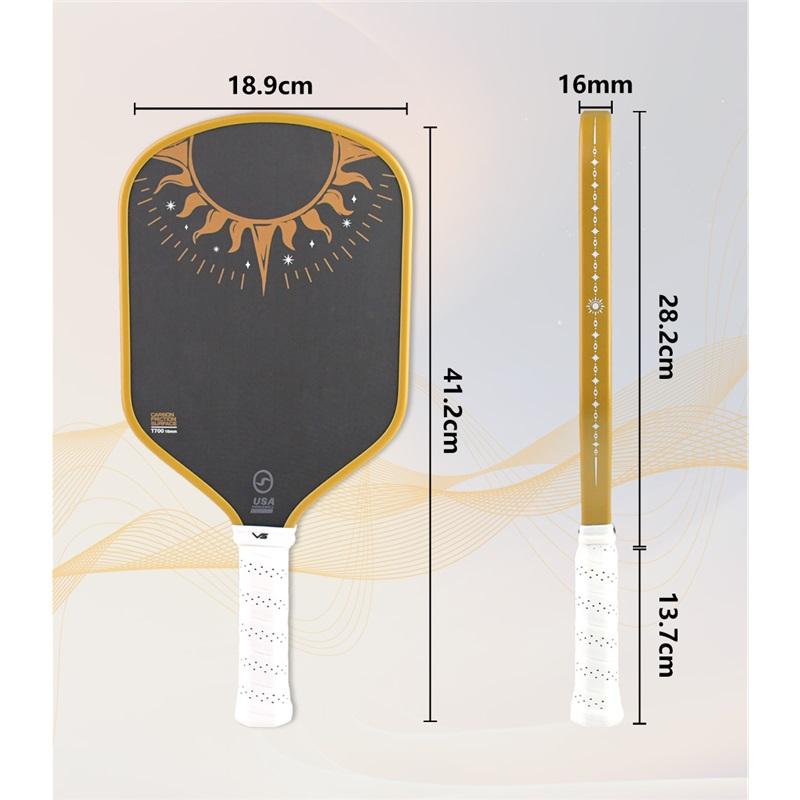 VISPINVO Toray T700 Carbon Pickleball Paddle Thick Honeycomb Core Professional Tournament Racket