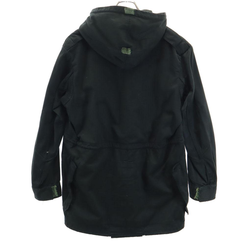 Belgium Army 70s Vintage M-64 Black Dyed Hoodie Field Jacket Men's Used