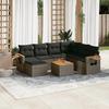 VidaXL Garden Lounge Set with Cushions 8 Pcs, Patio Sofas, Patio Furniture Set, Outdoor Furniture, Grey 3227054