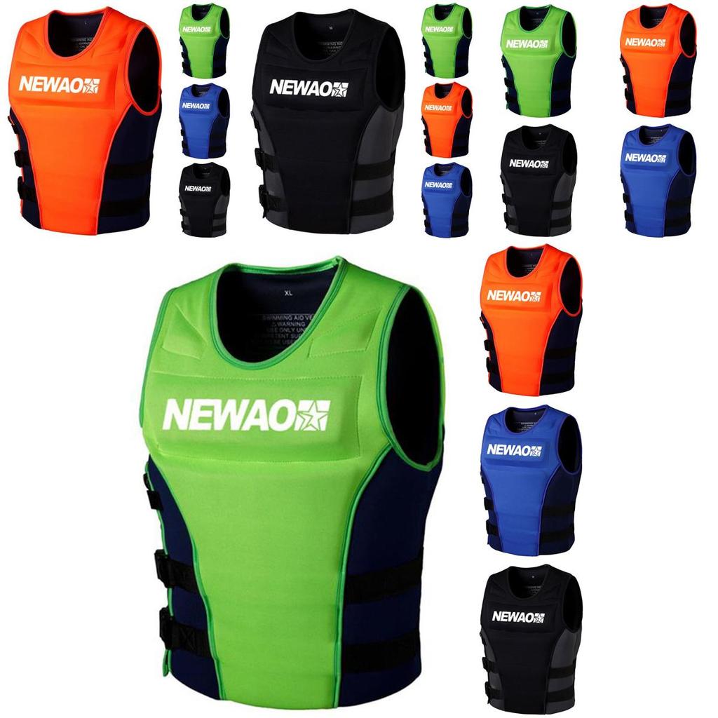 Прочный взрослый спасательный жилет с наполнителем из плавучей пены, регулируемым ремнем и гладкой молнией