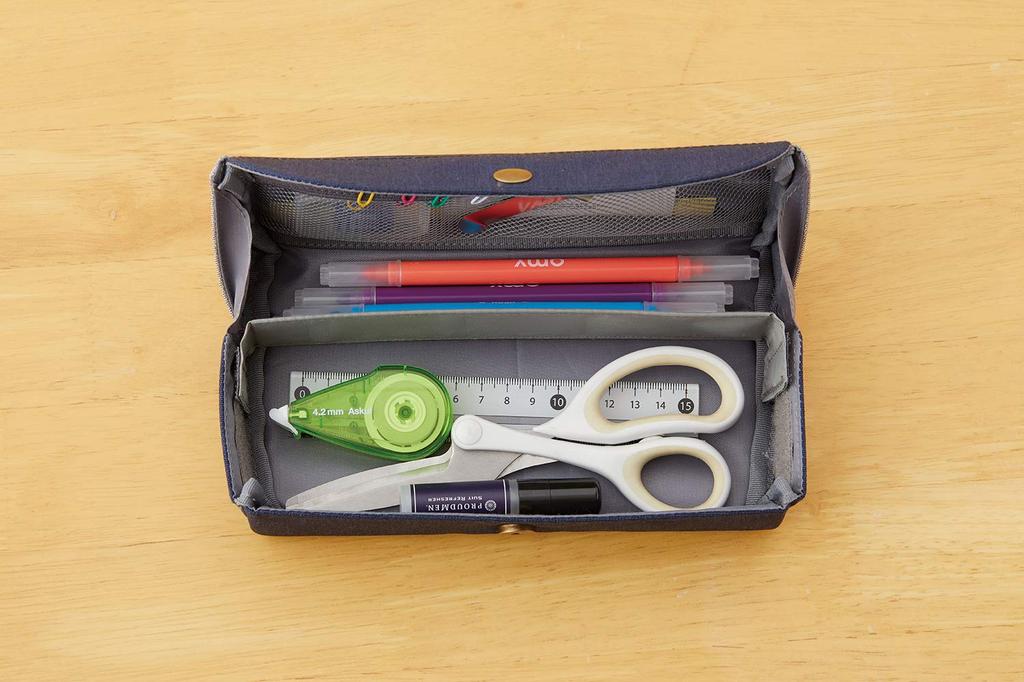 Raymay Fujii Pencil Case, Kohako, Navy, FY376K