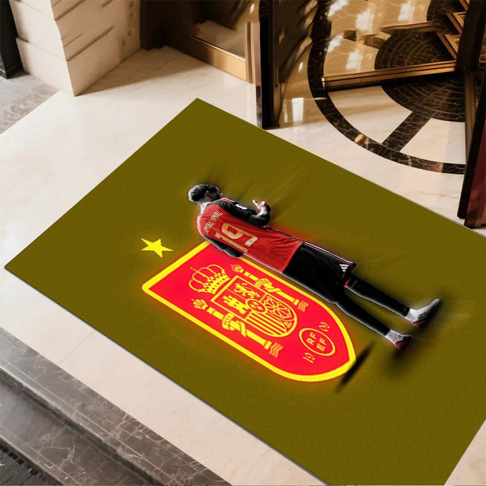 Lamine Yamal's Spain Football Legend Carpet Perfect for Bedrooms Dining Room Dormitory Outdoor Antislip Carpet Anime Office Decor Best for Christmas