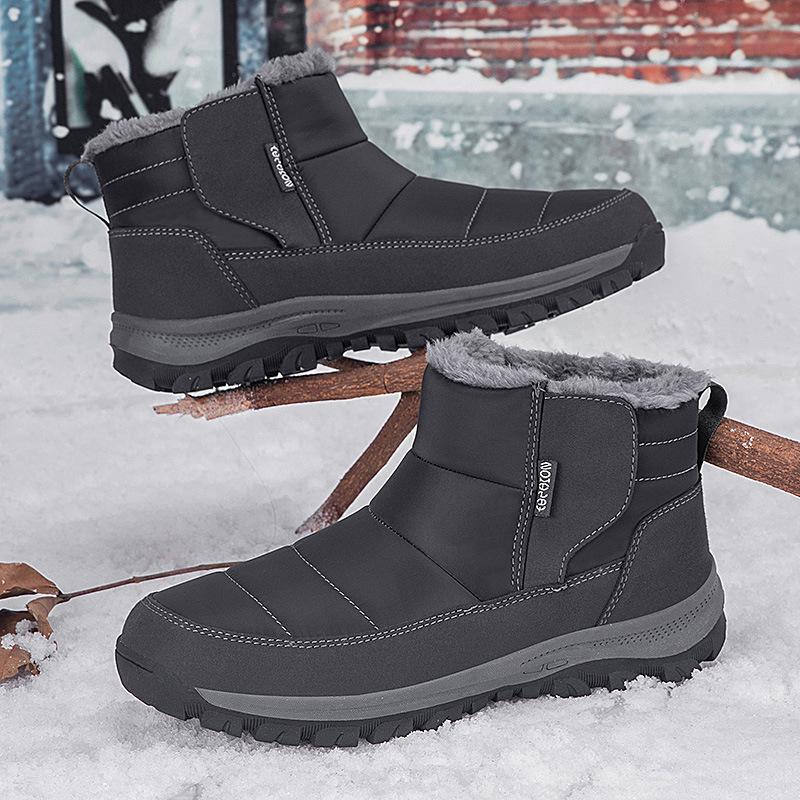 Мужские и женские зимние меховые утепленные водонепроницаемые удобные теплые холодные легкие походные водонепроницаемые нескользящие сноубутсы