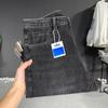 High End Embroidery Men's Stretch Jeans Slimming Small Straight Tube Men's Casual Pants