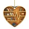Heart Shaped Christmas Ornament Acrylic Bookshelf Xmas Tree Hanging Decorations 2D Flat