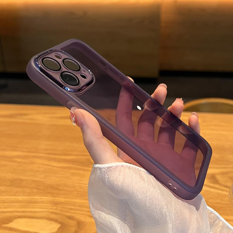 Фиолетовый прозрачный защитный противоударный чехол для камеры для Iphone 14 13 12 11 Pro Max Xs Max Xr 13 14pro, силиконовая задняя крышка ярких цветов