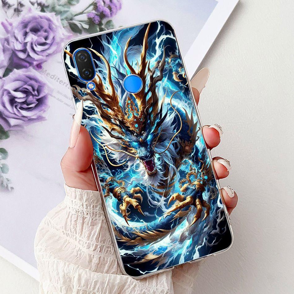 Для Huawei Nova 3i INE-LX1 INE-LX2 Чехол для телефона с рисунком «Крутой Дракон и Тигр» Для Huawei Nova3i Мягкие силиконовые TPU чехлы