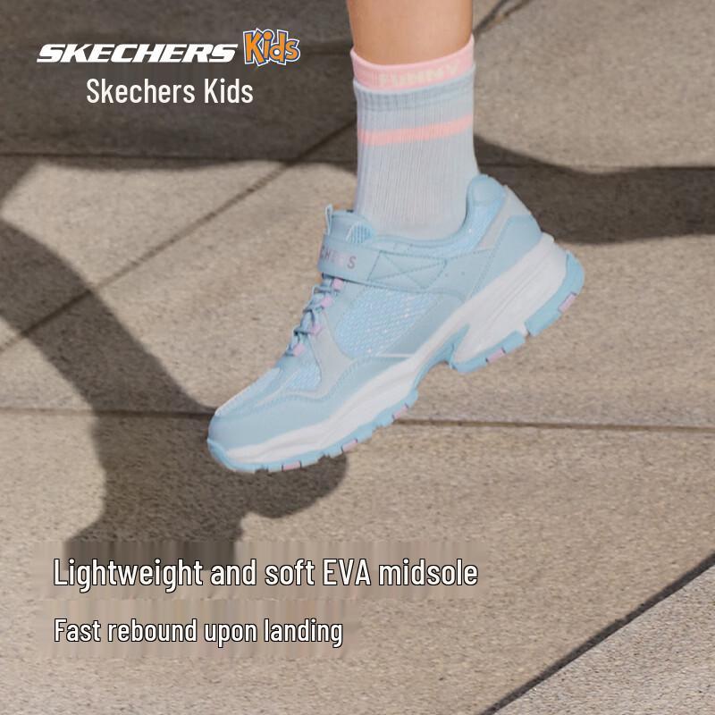 Skechers Кроссовки для девочек на липучках в стиле "папиных" 319353L
