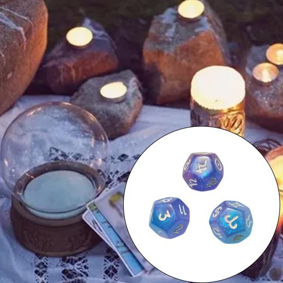 3 шт./компл., астрологические кости, 12-гранные двенадцать созвездий, знаки зодиака, блестящие акриловые игральные кости, игральные кости, карты Таро, аксессуары для игры в гадание