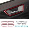 Real Soft Carbon Fiber Sticker For Ford Focus MK4/Focus ST 2019 2020 2021 2022 2023 2024 2025 LHD Car Door Inner Bowl Frame