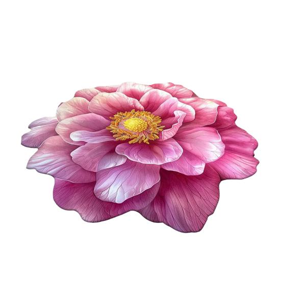 3D Flower Bathroom Rug Anti-Slip Absorbent Floor Mat Realistic Flower Area Rug for Entrance Living Room Bathroom Bedroom