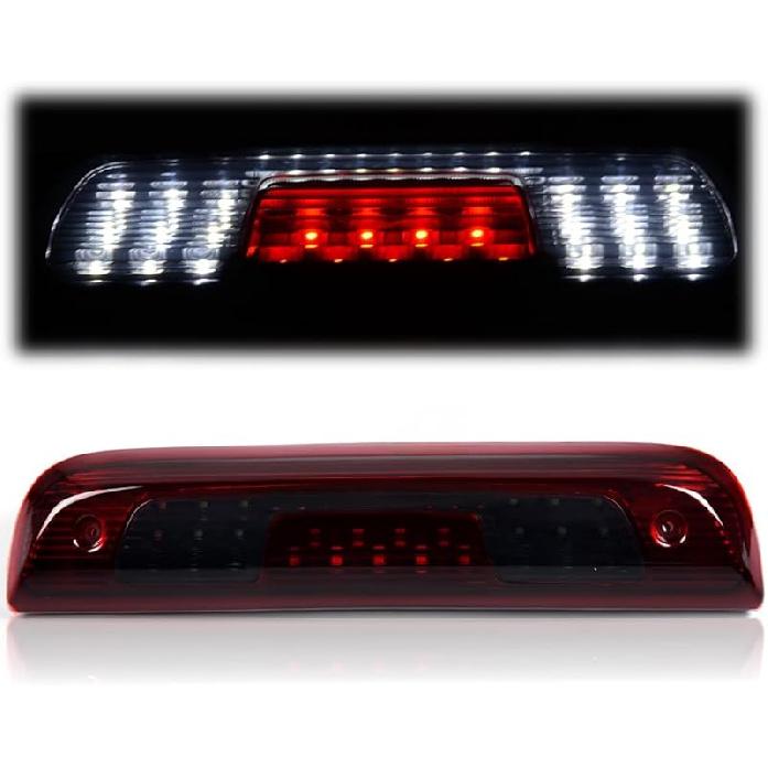 G-PLUS LED Third Brake Light Compatible With 1999-2006 Chevy Silverado/GMC Sierra 1500 2500 3500,3RD Cargo LED Tail Stop Lamps Clear Lens Chrome