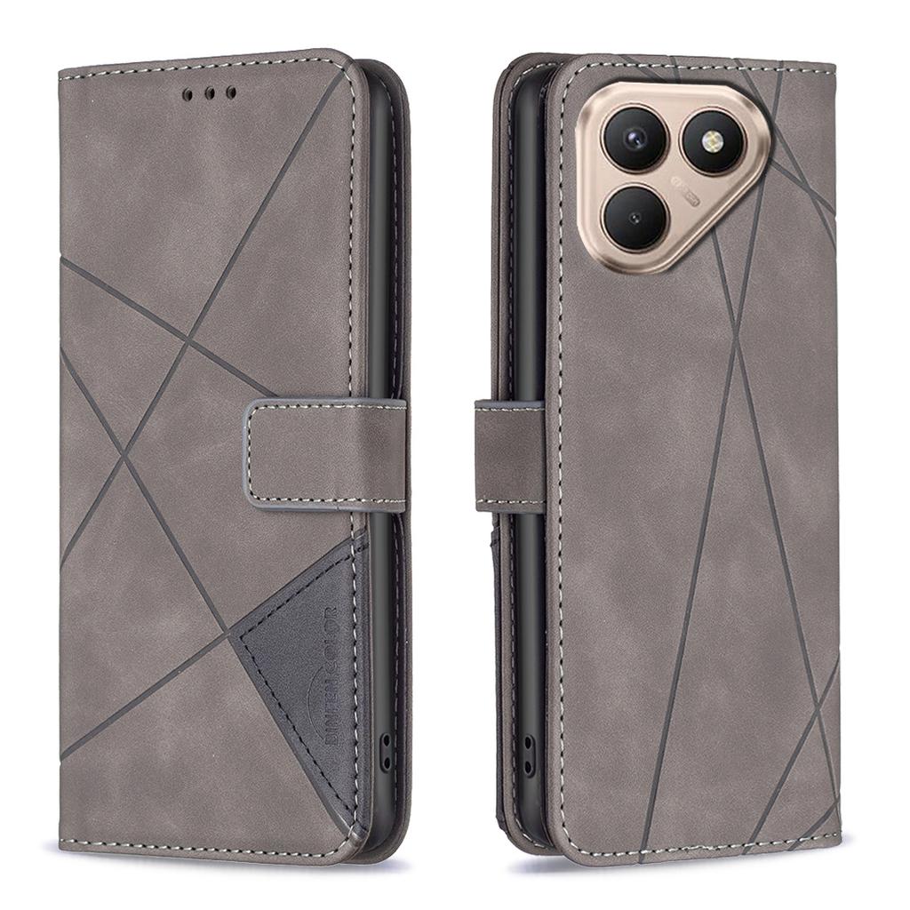 For TECNO Pova 7 Pro 5G Phone Case BINFEN COLOR Wallet Stand Geometry Imprinted Leather Cover