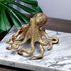 Octopus Ornament Tabletop Retro Alloy Octopus Squid Figurine Solid Metal Collectible