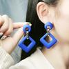 Новые квадратные акриловые серьги-капли 12 цветов, легкие роскошные многоцветные геометрические серьги для женщин, ювелирные изделия