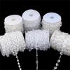 17-60Meter Imitation Pearl Acrylic Beaded Chain Trim Garland Strand for Door Curtain Wedding Decoration DIY Embellished Accessories