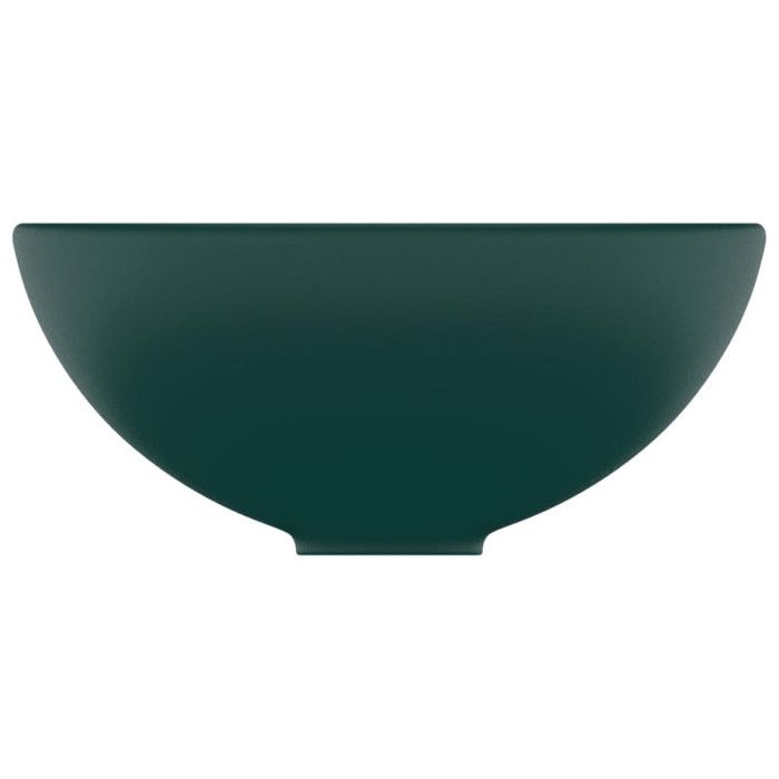 VidaXL Round Luxury Bathroom Sink Countertop Washbasin Toilet Hand Basin Cosmetic Room Interior Matte Dark Green 146970