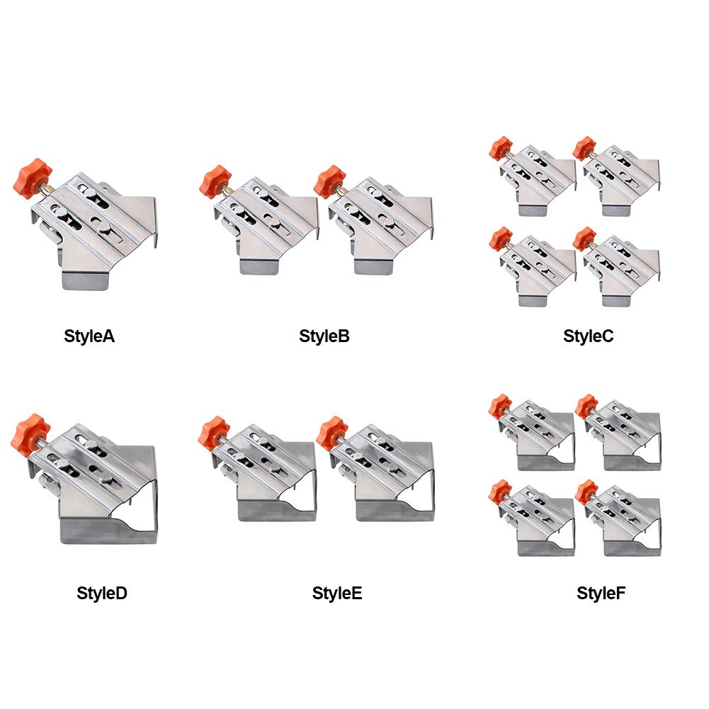 1/2/4 шт. 90-градусные фиксирующие зажимы, регулируемые поворотные губки, нержавеющая сталь, 90-градусный держатель, фиксированный зажим, деревянные угловые зажимы, деревообрабатывающий инструмент