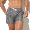 Мужские шорты для спортзала на шнурке с эластичной резинкой на талии и блестками, сплошной цвет, мягкие дышащие, быстросохнущие шорты для фитнеса, бега, пляжной спортивной одежды