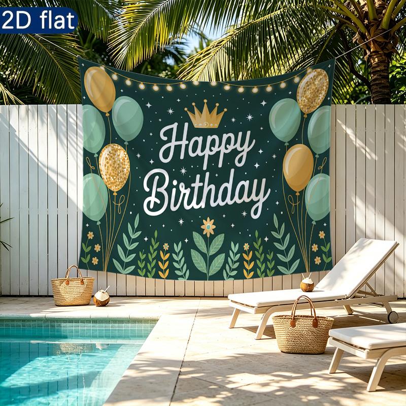 Gold Balloon Photo Backdrop 1pc - Wall Hanging Decor