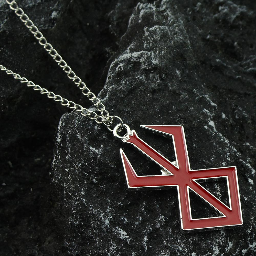 Berserk Symbol Pendant Necklace The Mad Warrior of Norse Viking Mythology Mens Hip Hop Jewelry