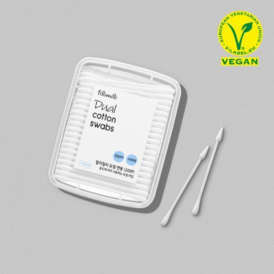 Filimili Dual Cotton Swab 200P, Korean Cosmetics