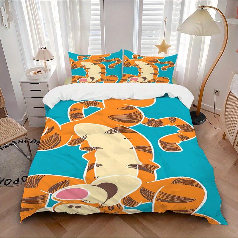 3pcs set Tigger1pc of quilt cover+2pcs of pillowcase, no core, print bedding, All Seasons Bedroom Setting053