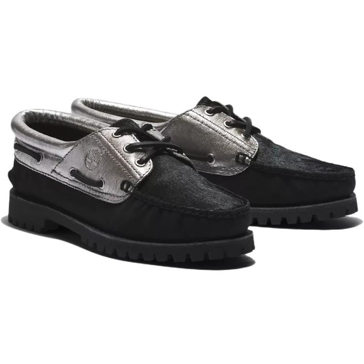 Timberland Женские Черные Серебристые Натуральные Мокасины-Лодочки A5NBC001
