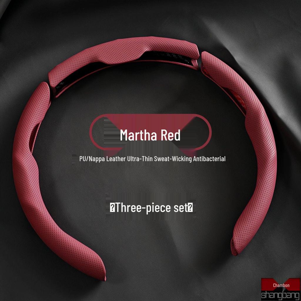 Дышащая оплетка на руль из кожи наппа, впитывающая пот, всесезонная, универсальная