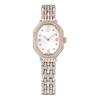 Часы Swarovski Dextera Octagon Swiss Made Металлический Браслет Серебряные Тона Покрытие Розовым Золотом