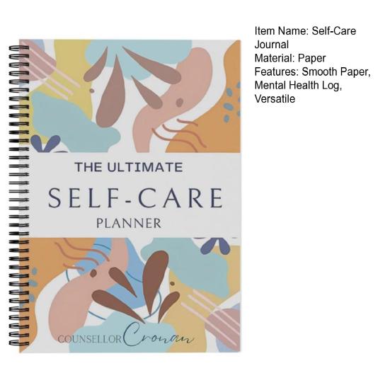 Self-Care Journal Notebook A5 Daily Reflection Planner Mental Health Personal Development Mood Log Meditation Health Trackers