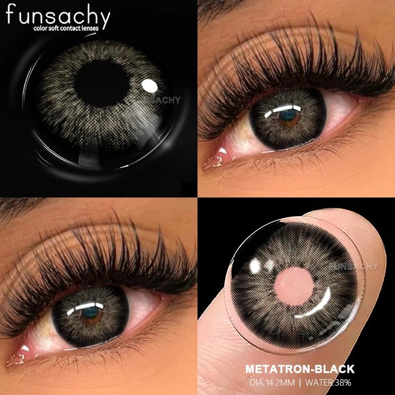FUNSACHY 2pcs Contact Lenses for Eyes High Quality Circle Lenses Natural Beauty Pupils Grey Makeup Contact Lens Cosmetics Yearly
