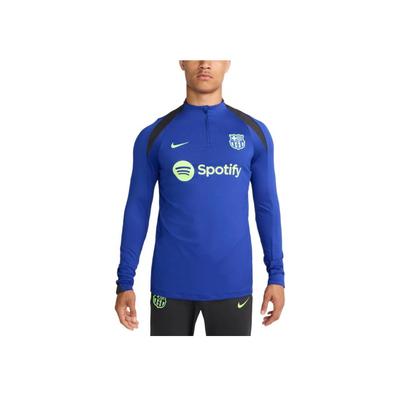 Dri-Fit FW24 Strike Third FC Barcelona Series Outdoor Casual Sports Pullover Long Sleeve Football Shirt Men tops Blue FQ2620-418