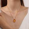Vintage Heart Ring Pendant Necklace Gold Romantic Heart Necklace Love Inspired Choke  Couple