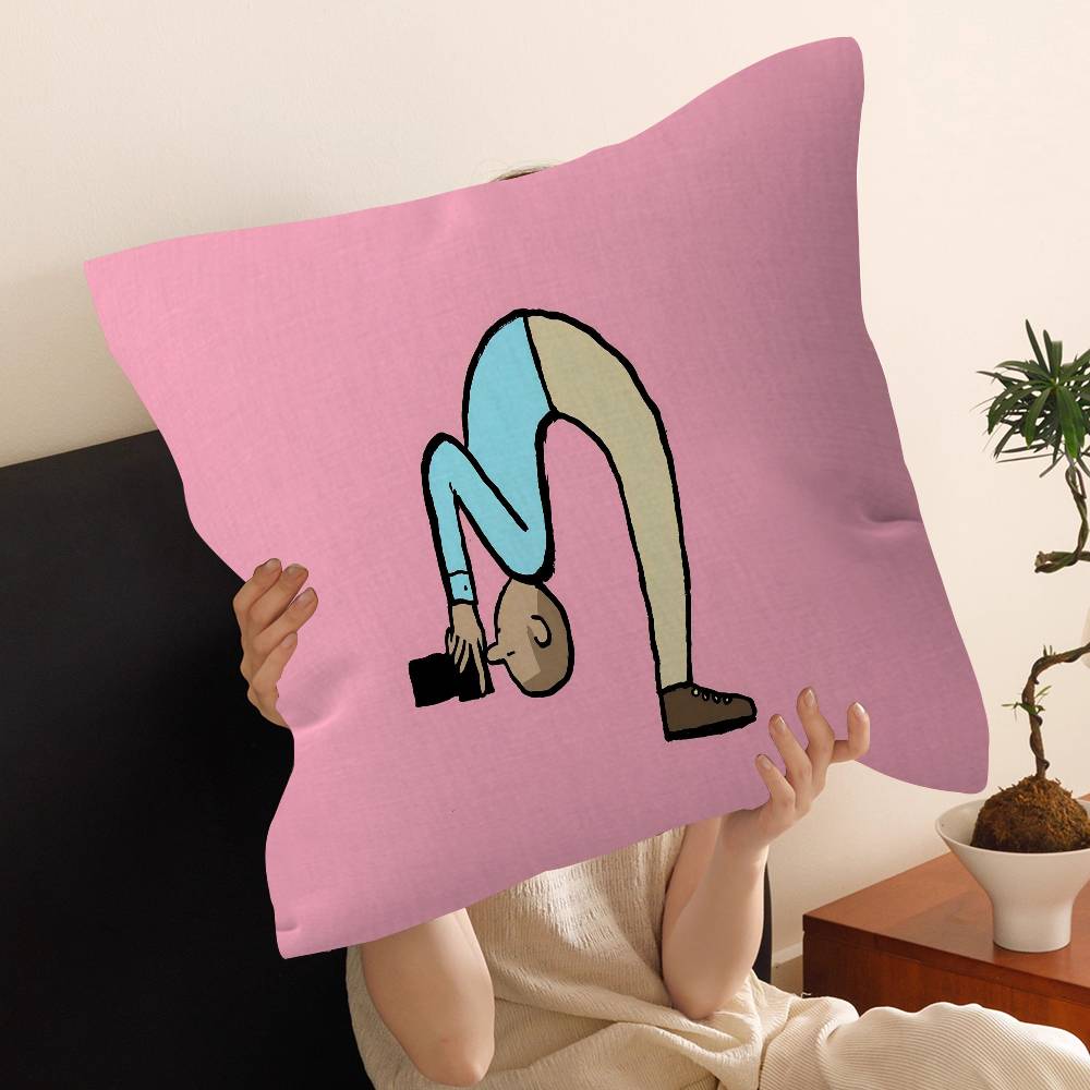 J-Jean J-Jullien Подушка Аниме Подушка Диван-кровать Подушка для изголовья Чехол для подушки Чехол для подушки 45x45 см Мода