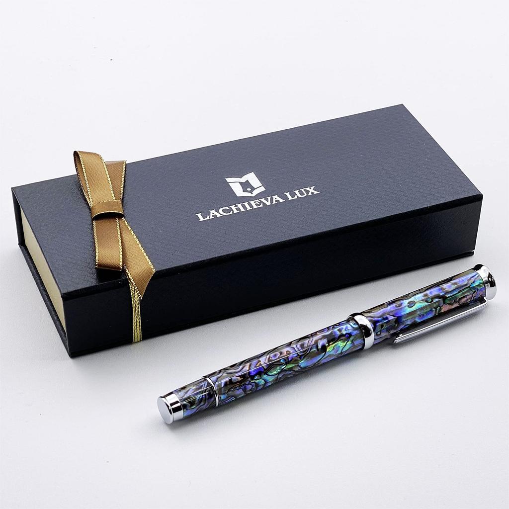 LACHIEVA LUX Luxury Rollerball Pen Natural Seashell Abalone Abalone German Nib Gift Present
