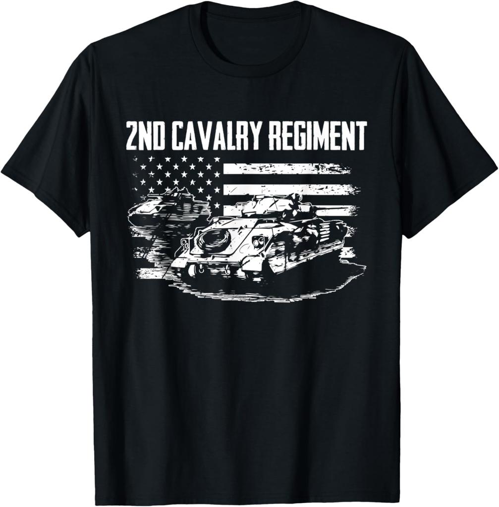 2nd Cavalry RegiUnisext TShirt 100 Cotton ONeck Short Sleeve Summer Casual Unisexs Tshirt Streetwear