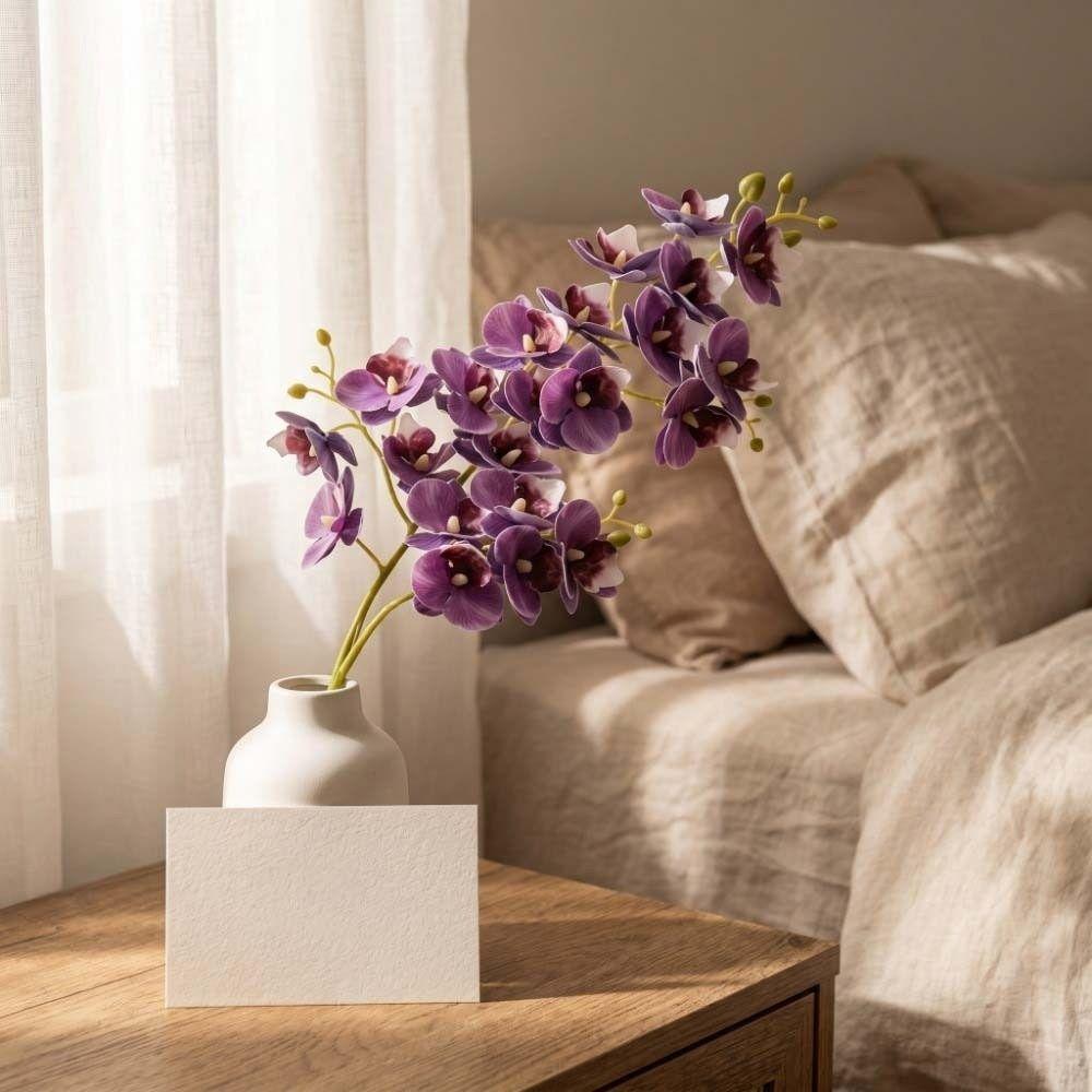 21 Heads Artificial Phalaenopsis Branches Real Touch Simulation Plant Wedding Home