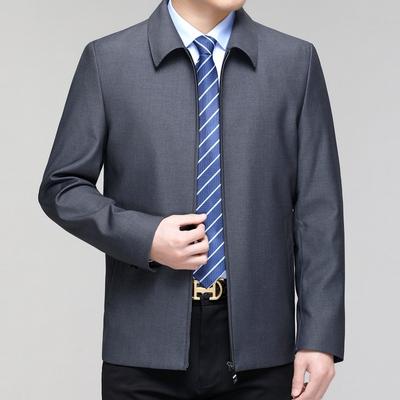 Весенние и осенние мужские пиджаки с лацканами для людей среднего и пожилого возраста, пиджаки для руководителей, одежда для пап, простые мужские пиджаки, повседневные пиджаки