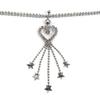 European & American Star Tassel Rhinestone Heart Belly Body Waist Chain for Women
