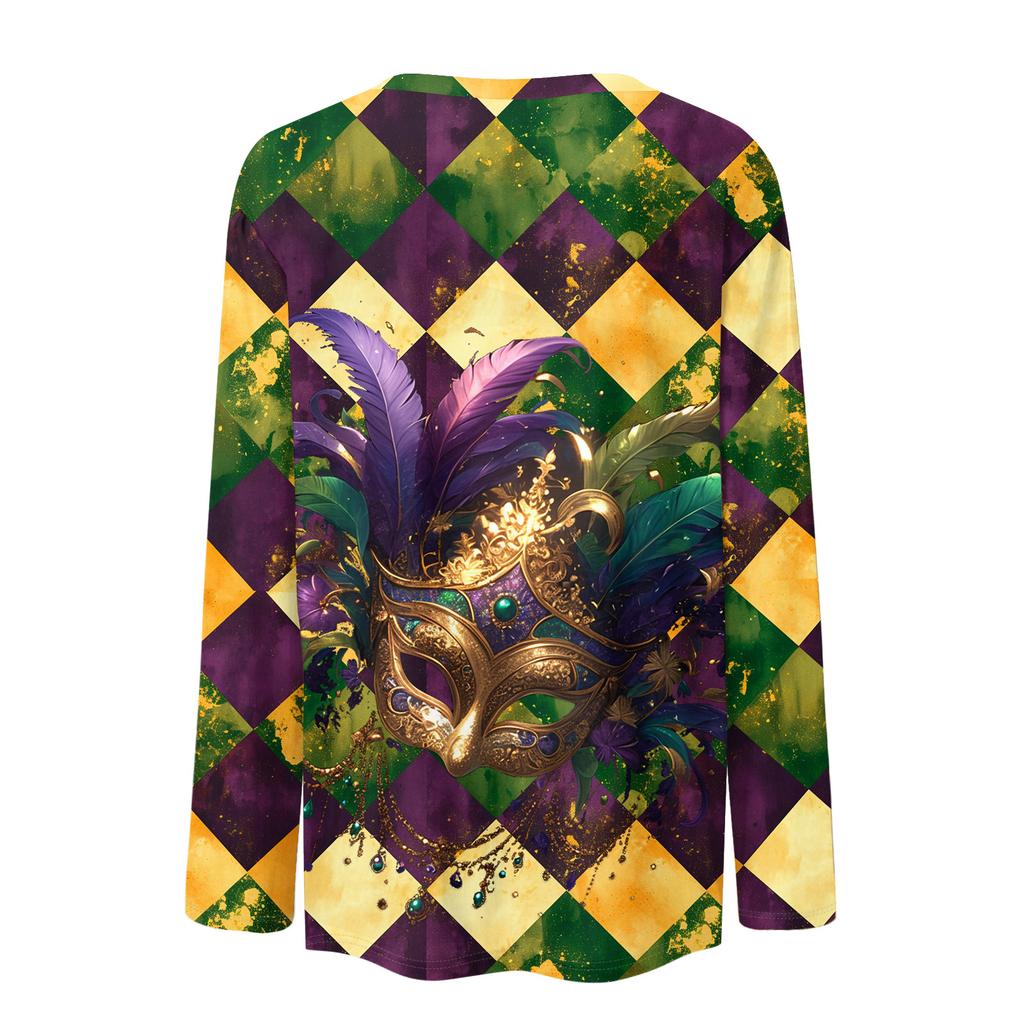 Long Sleeve Shirts For Women Cute Print Graphic Tees Blouses Casual Plus Size Basic Tops Pullover