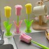[Durable Cup Brush] Durable Tulip Style Reusable Cup Brush with Detachable Sponge Head | 1pc, Perfect for Kitchen Use - Bottle and Glass Cleaner